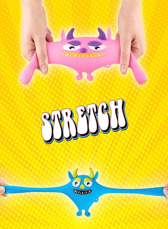 Expressions 3pc Monster Squishy Fidget Toys - Stretch, Squeeze & Squish Stress Relief Toys, Action Figures for Boys, Valentine's & Easter Gifts for Kids - Image 3